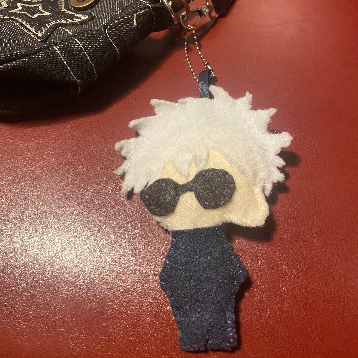 “Gojo JJK” Hand-Sewn Plush Keychain