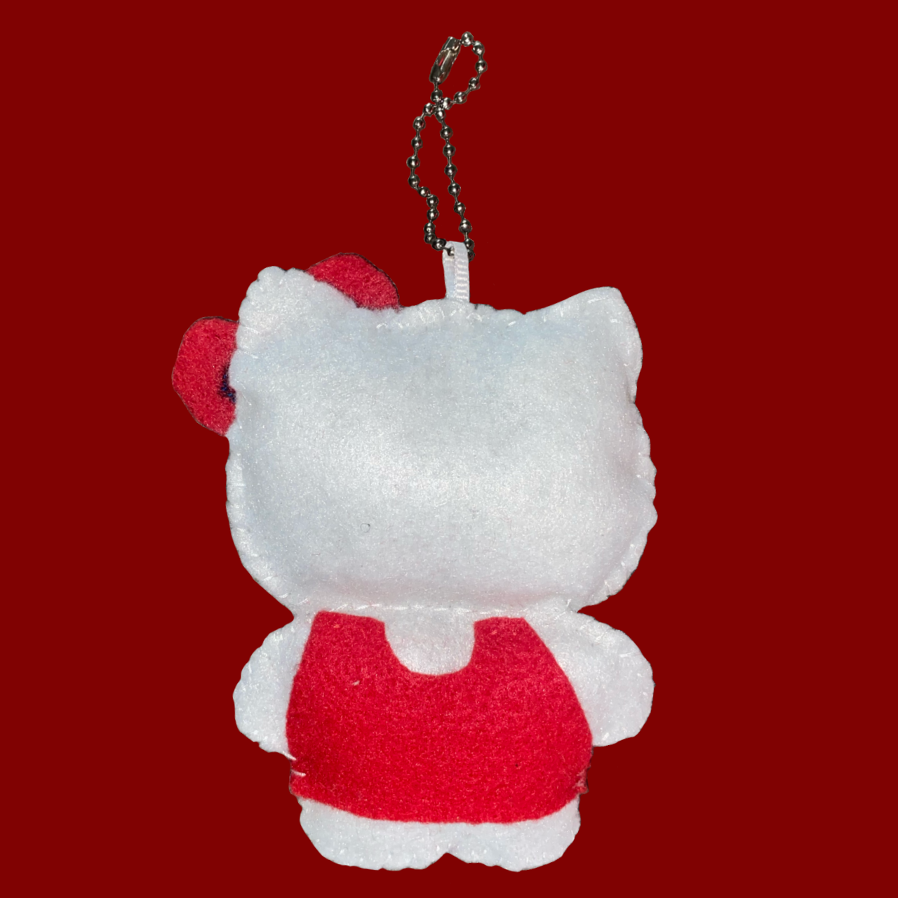 “Hello Kitty” Hand-Sewn Plush Keychain